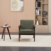 KWPZQEB Modern Accent Chairs, Upholstered Mid-Century Lounge Armchair with Cozy Soft Padded & Wood Legs, Suitable for Living Room Bedroom - 2 of 4