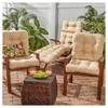 Kensington Garden 21x21 Solid Outdoor Seat and Back Chair Cushion Stone