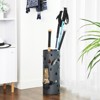 SONGMICS Umbrella Stand, Metal Umbrella Holder for Entryway, with Water Tray and 4 Hooks, 7.7 x 7.7 x 19.3 Inches, Round - image 2 of 4