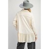 Women's Button Down Mineral Washed Tunic - Easel - 2 of 2