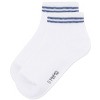Memoi Girls' Ziggy Double Ring Cotton Blend Anklet Sock - 3 of 4