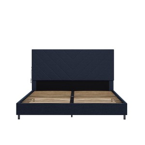 DHP Paxson Upholstered Bed with USB Charging Port - 1 of 4