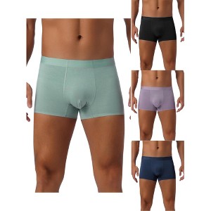 INSPIRE CHIC Men's 4 Pack Underwear Soft Solid Color Basic Boxer Briefs - 1 of 4