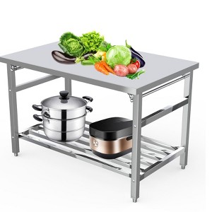 Stainless Steel Table, 30 x 48 Inches Folding Heavy Duty Table for Kitchen, Commercial Stainless Steel Prep Table with Adjustable Undershelf - 1 of 4