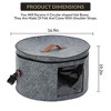 4 Pack Hat Storage Box for Travel, 17"dx10.2" h Cowboy Hat Organizer Bag with Clear Side Window & Handles, Foldable Travel Cap Box for Men Women - 2 of 4