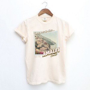Simply Sage Market Women's Take Me To Amalfi Short Sleeve Garment Dyed Tee - 1 of 2