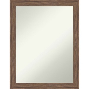 Amanti Art Pia Medium Brown Narrow Non-Beveled Framed Bathroom Vanity Wall Mirror - 1 of 4