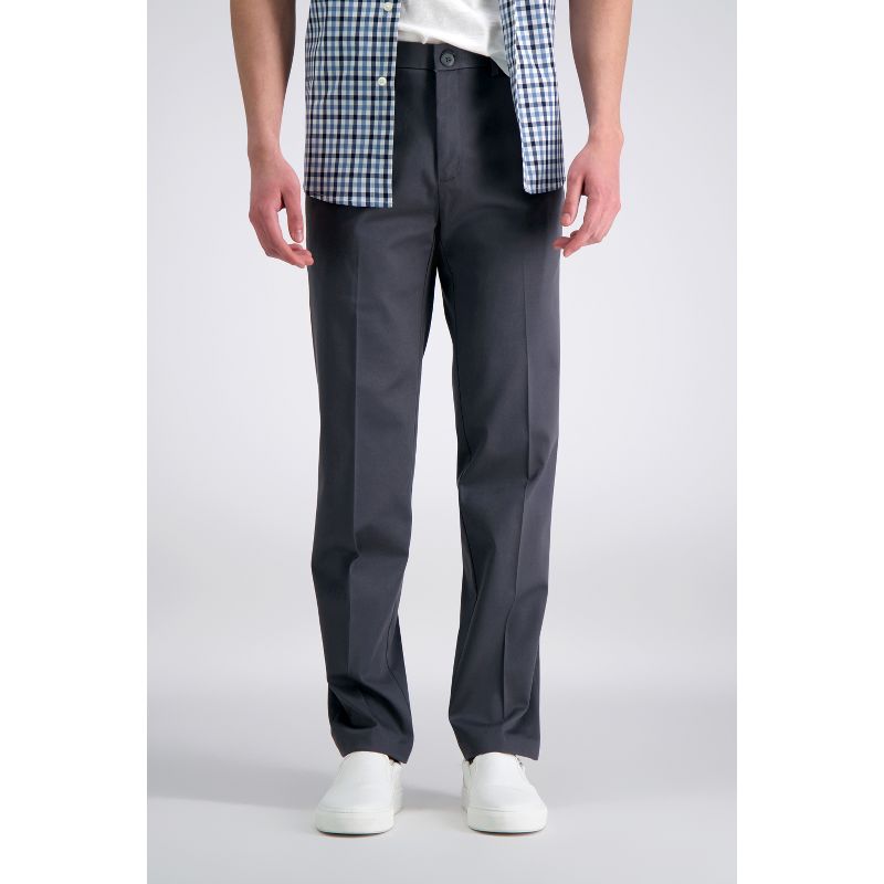 Haggar Men's Iron Free Premium Khaki Straight Fit Flat Front Pant, 2 of 9