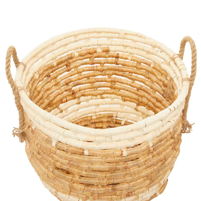 Set of 3 Contemporary Sea Grass Storage Baskets Beige - Olivia &#38; May, 5 of 10