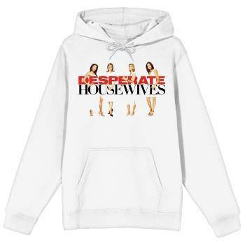 Desperate Housewives Key Art Long Sleeve White Adult Hooded Sweatshirt