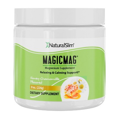 NaturalSlim MagicMag Magnesium Citrate Powder Honey Chamomile, 8 oz