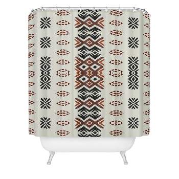 Sheila Wenzel-Ganny Western Geometric Shower Curtain Beige - Deny Designs