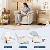 Power Swivel Glider Recliner with USB Port, PU Leather, Nursery & Living Room Chair - 3 of 4