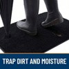 Dog Door Muddy Paws 36x24 Absorbs Moisture and Dirt Non - Slip Washable Doormat Quick Dry Chenille Black Indoor Entryway - 2 of 4