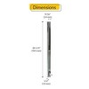 Brixwell 60P-199 Channel Balance 20-1/4" Length 27 to 30 lbs Weight Capacity 1/2" Channel Depth Aluminum - 2 of 4