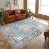 Washable Rug - Machine Washable Low Pile Indoor Carpet with Non-Slip Rubber Backing Stain Resistant Foldable for Living Room Bedroom - 2 of 4