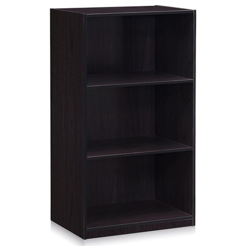 Teak PROGEN Display 2 Shelf Storage Wooden Bookshelf 2 Level Tier Bookcase Stand Rack Storage Unit