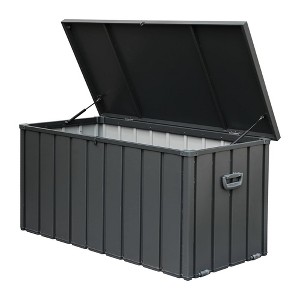 CLIHOME 200 Gallon Outdoor Portable Storage Deck Box,Large Patio Waterproof Lockable Storage Box with Side Handle and Mobile Roller - 1 of 4