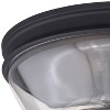 VAXCEL Toledo 13-in W Black Industrial Flush Mount Ceiling Light Fixture Clear Glass - 2 of 4