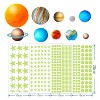 YG028 Nine Planets Dots Stars Glow In The Dark Stickers Luminous Wall Stickers For Kids Room - 3 of 4