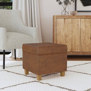 Cole Classics Square Storage Ottoman with Lift Off Top - HomePop - 1 of 4