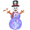 YOOCOZZ  Yard Christmas Decor-  7.9FT Xmas Inflatables Snowman with Branch Hands, Blow-Up Outdoor Xmas Decorations with Rotating Colorful LED Light - 2 of 4