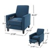 Mid-Century Modern Leather Push Back Recliner Chair for Adults, Accent Chair for Living, CENGHU Upholstered Single Sofa Chair for Elegant Home Decor - 3 of 4