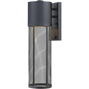 Hinkley Aria 18 1/2" High Black Cylindrical LED Outdoor Wall Light - 1 of 1