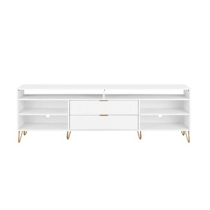 Manhattan Comfort 85" Dumbo TV Stand for TVs up to 80" White - 1 of 4