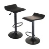 3pc Obsidian Counter Height Dining Set with Air Lift Adjustable Stools Wood/Black - Winsome - 3 of 3