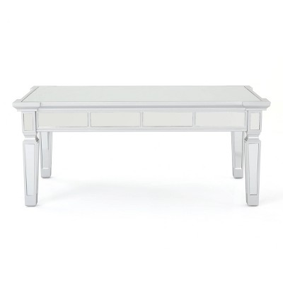 Solanna Mirrored Coffee Table Silver - Christopher Knight Home