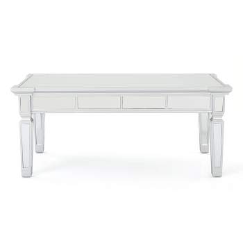 Solanna Mirrored Coffee Table Silver - Christopher Knight Home