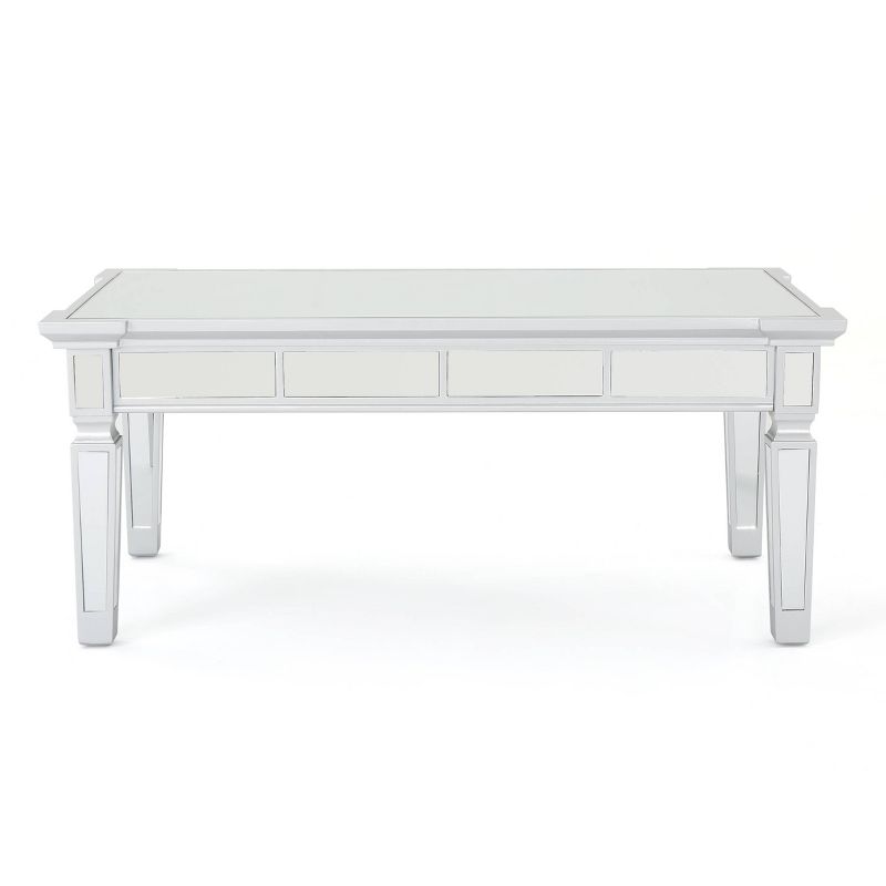 Solanna Mirrored Coffee Table Silver - Christopher Knight Home, 1 of 8
