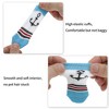 Unique Bargains Dog Cats Non-Slip Socks Paw Protection and Traction Blue White 4 Pcs - 3 of 4