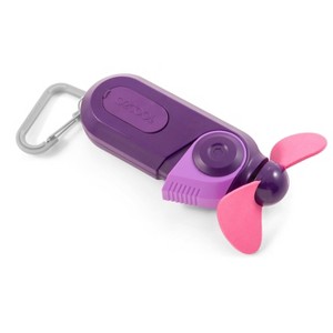 O2COOL 2pk Sport Misting Fan Carabiner Clip Purple - 1 of 4