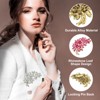Unique Bargains Women's Flower Leaf Rhinestone Vintage Brooch Pin - 3 of 4