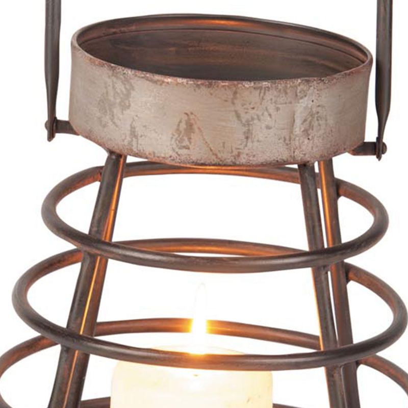 Rustic Cage Wire Metal Pillar Candle Holder - Foreside Home & Garden, 4 of 5