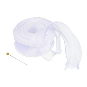 Unique Bargains Satin Sheer Organza Glitter Shimmer Decorative Ribbons - 1 of 4