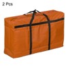 Unique Bargains Foldable Storage Bags with Zipper for Bedding 2 Pcs Orange - 3 of 4