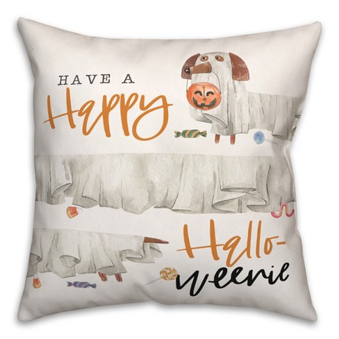 Creative Products Happy Halloweenie 20 x 20 Spun Poly Pillow - image 1 of 3