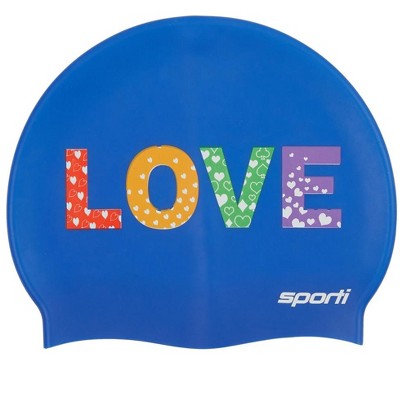 Sporti Love Hearts Silicone Swim Cap