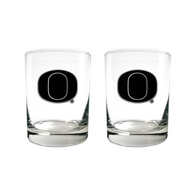 NCAA Oregon Ducks Stealth 16oz. Glass Set 2pk