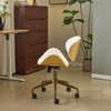 Karl Home | PU Curved Office Chair With Antique Bronze Base - 4 of 4