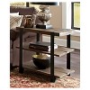 27" Modesto Wide 2 Shelf End Table with Metal Strap, Reclaimed Wood - Alaterre Furniture: Rustic Industrial Design, Black Frame - 2 of 4