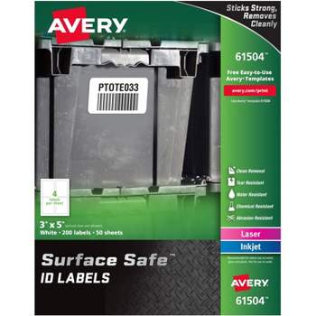 Avery Removable Labels Assorted Neon Colors 72 Labels (6482)