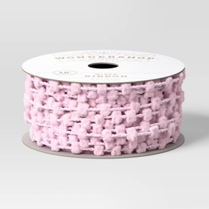 18' Christmas Humble Cheer Premium Ribbon Pink Poms - Wondershop™ - 1 of 3