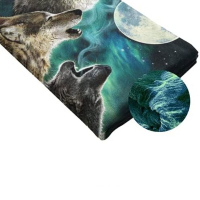Dawhud Direct Superweiche Wolf-Plüschdecke – Queen Size (ca. 190 X 229 Cm), 100 % Polyester, Kuschelweich Für Couch, Bett & Camping