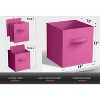 Sorbus 13 Inch Foldable Fabric Storage Cube Bin with Handles- for Organizing Home, Shelves, Nursery, Playroom, Closet and More - 4 of 4