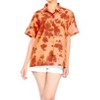 LA LEELA Women's Summer Casual Beach Collared Blouses Short Sleeve Button Up Dress Tee Shirts Hawaiian Tops for Women - 3 of 4