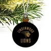 Lindenwood University Lions Logo Mini Small Tiny Wood Christmas Tree Holiday Ornament - 3 of 4